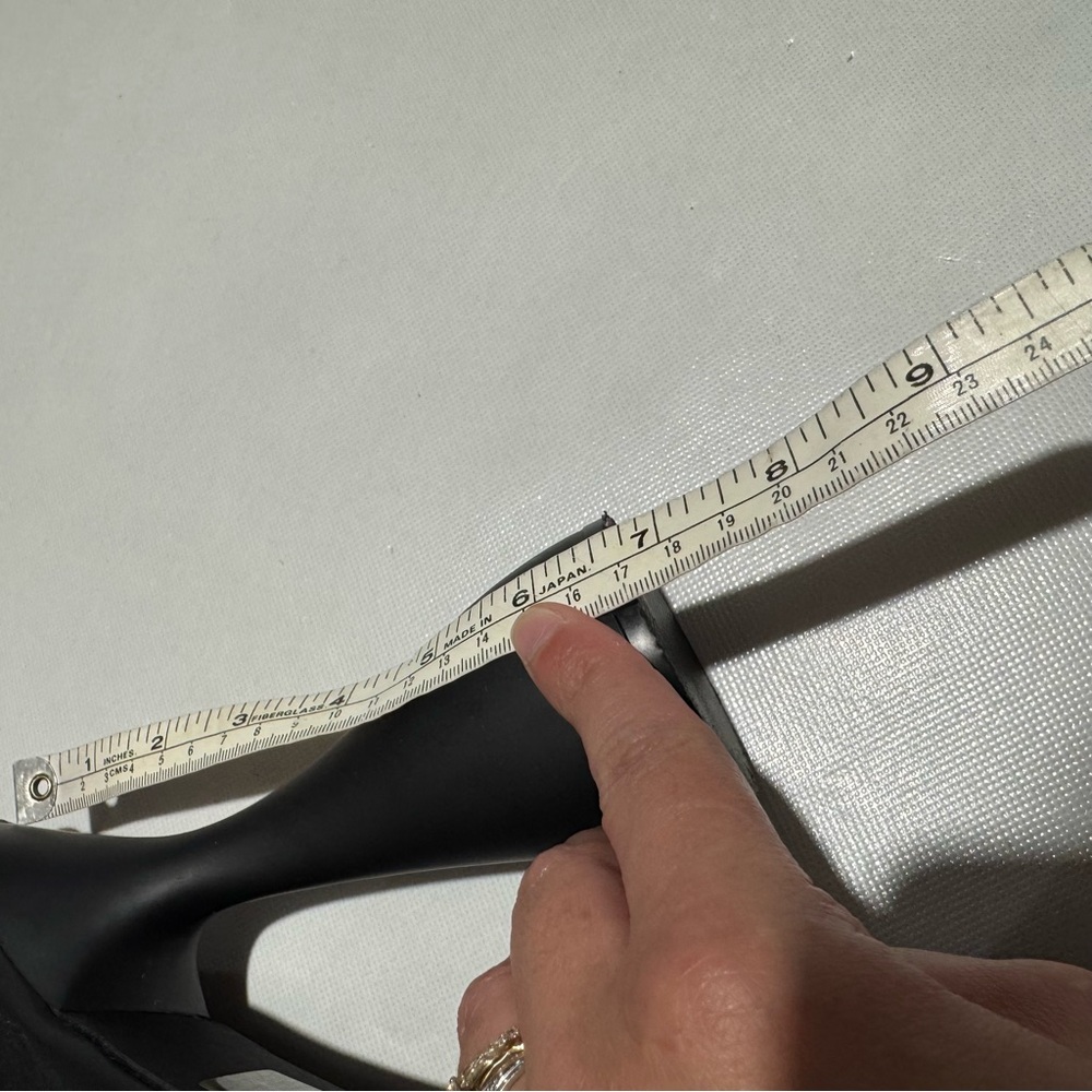 Women's Black Platform Ankle Boots - High Heel Fashion - Picture 7 of 8